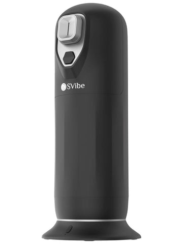 Svibe Snail Vibe Ikon Jet Male Masturbator Black with Vibration Thrusting - Masturbators and Strokers