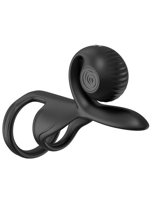 Svibe Snail Vibe Jovi Vibrating Couples Ring Black Dual Motor Technology - - Vibrating Cock Rings