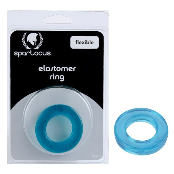 Spartacus Metro Elastomer Stretchy Cock Ring Blue Premium Material Design - - Stretchy Cock Rings