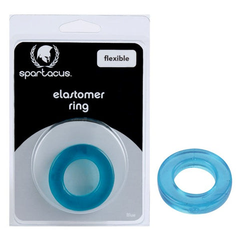Spartacus Metro Elastomer Stretchy Cock Ring Blue Premium Material Design - Stretchy Cock Rings