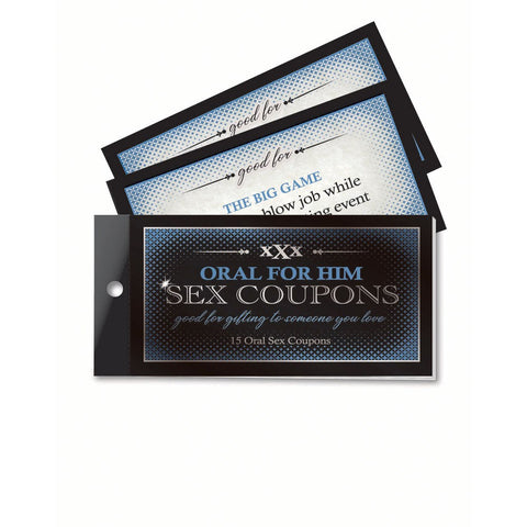 Little Genie Oral For Him Sex Coupons Set of 15 - Sex Games, Coupons and Tricks