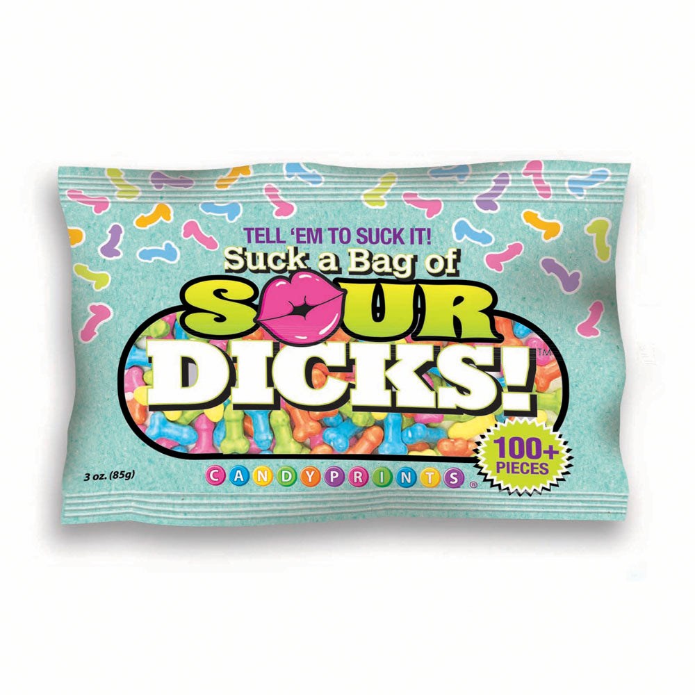 Little Genie Suck A Bag Of Sour Dicks Novelty Pecker Lollies 84g - - Bachelorette and Bucks