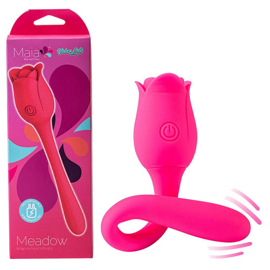 Maia Toys Maia MEADOW USB Rechargeable Flower Stimulator Pink Clitoral Vibrator - - Personal Massagers