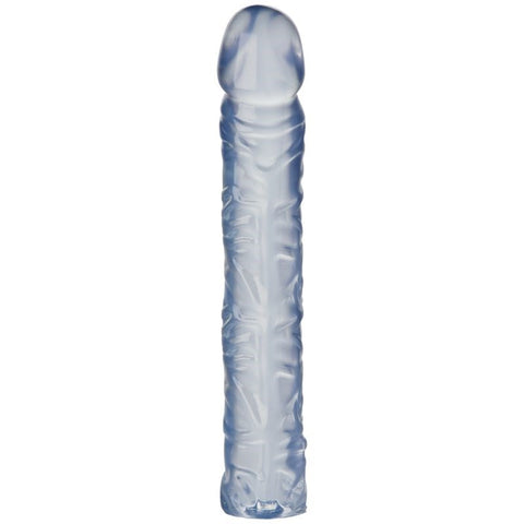 Doc Johnson Crystal Jellies 10 Inch Realistic Classic Dong with Textured Veins - Realistic Dildos