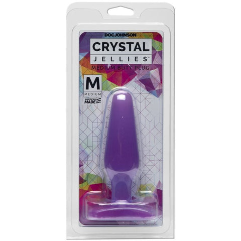 Doc Johnson Crystal Jellies 5 Inch Medium Butt Plug Tapered Tip Design - Butt Plugs