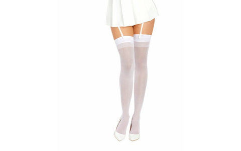 Dream Girl Lingerie Back Seam Womens Sheer Thigh High Stockings - Hosiery