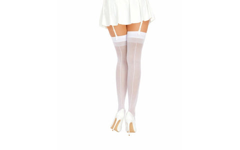 Dream Girl Lingerie Back Seam Womens Sheer Thigh High Stockings - Hosiery