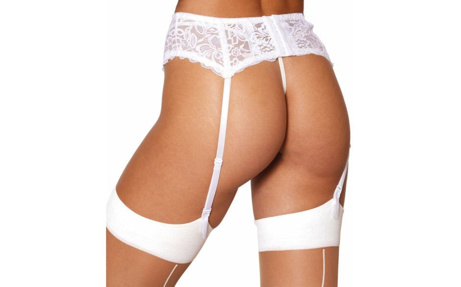Dream Girl Lingerie Womens Lace Garter Belt Stretch Lace Design - Hosiery