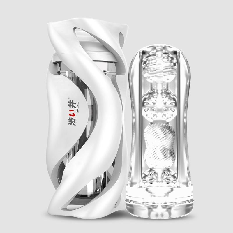 Drywell Hurricane Male Masturbator with Spiral Texture and Hollow Design - - Masturbators and Strokers