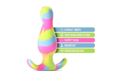 Blush Novelties Avant Kaleido Tapered Head Silicone Butt Plug AnchorTech - Butt Plugs