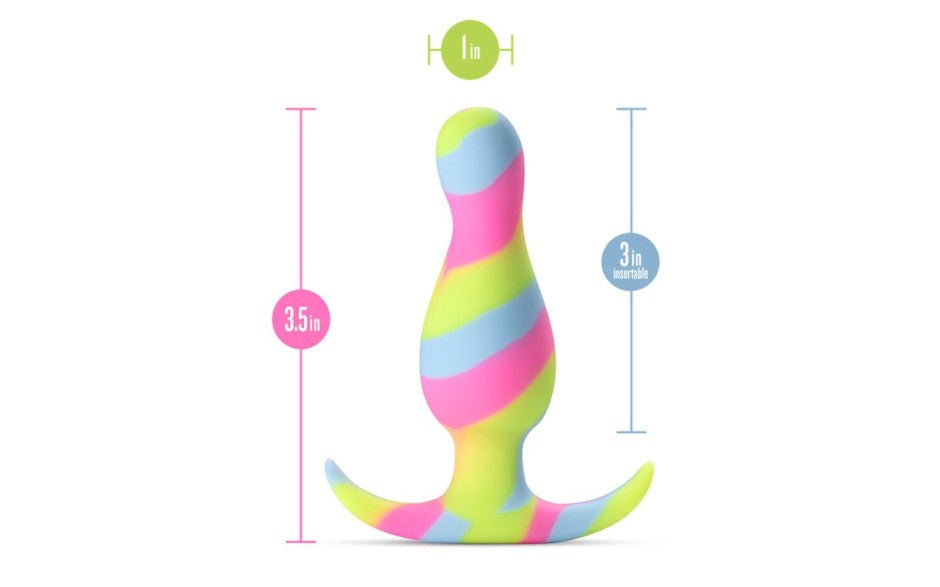 Blush Novelties Avant Kaleido Tapered Head Silicone Butt Plug AnchorTech - Butt Plugs