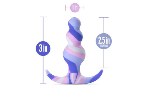 Blush Novelties Avant Twilight Silicone Anal Plug Blue with StayPut Tech - Butt Plugs