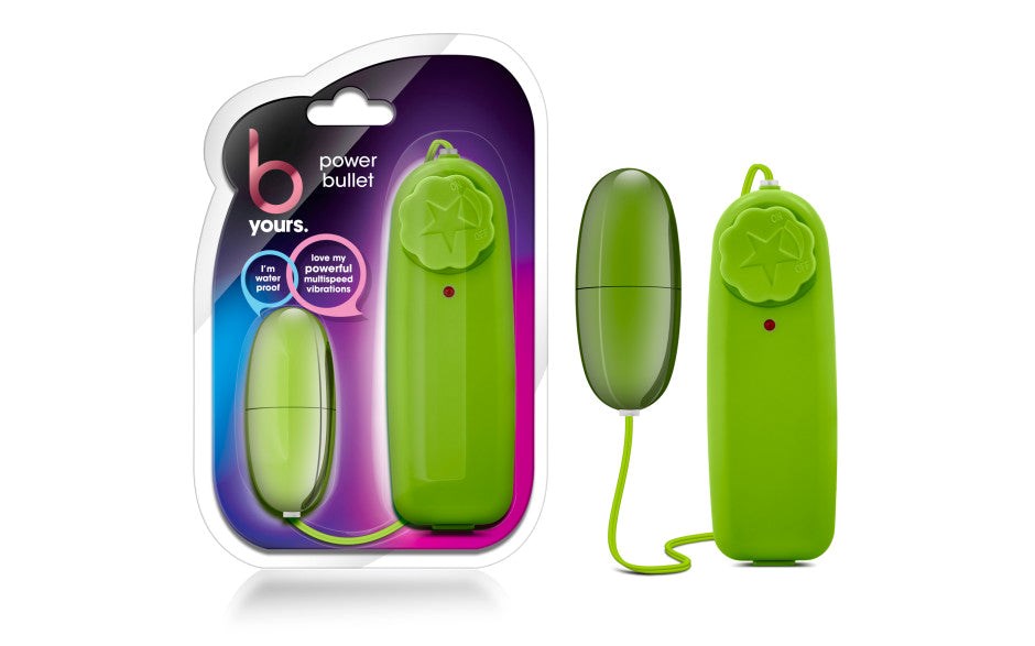 B Yours Multi Speed Power Bullet Vibrator Lime - - Bullet Vibrators
