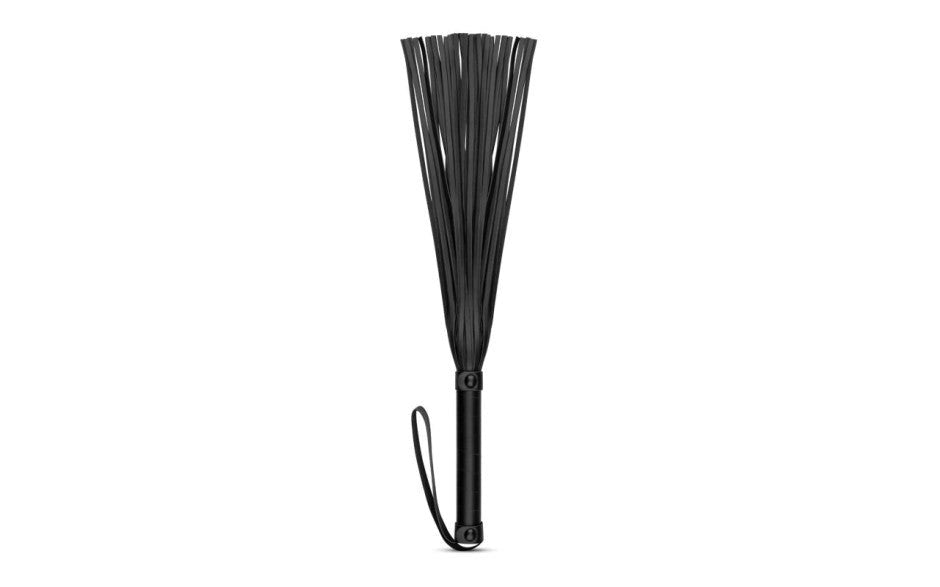 Bedroom Fantasies Faux Leather BDSM Flogger Black with Wrist Loop - - Whips And Crops