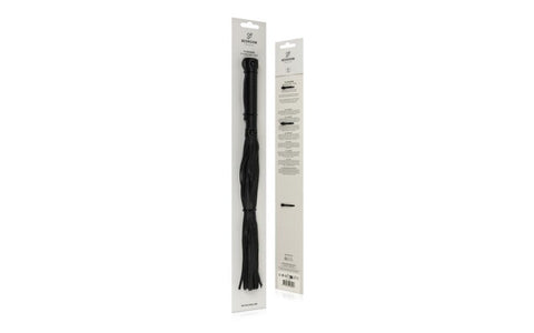 Bedroom Fantasies Faux Leather BDSM Flogger Black with Wrist Loop - Whips And Crops