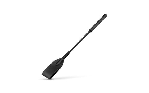 Bedroom Fantasies Faux Leather Bondage Crop Whip Black Premium BDSM Impact Play - Whips And Crops
