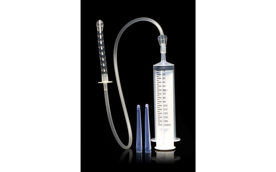 XR Brands CleanStream Enema Syringe With Attachments Anal Cleansing Kit - - Enemas and Douches
