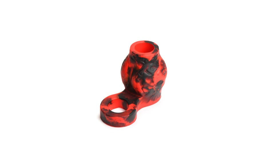 XR Brands Creature Cocks Hell Hound Silicone Penis Sleeve and Ball Stretcher - - Penis Sleeves and Extenders