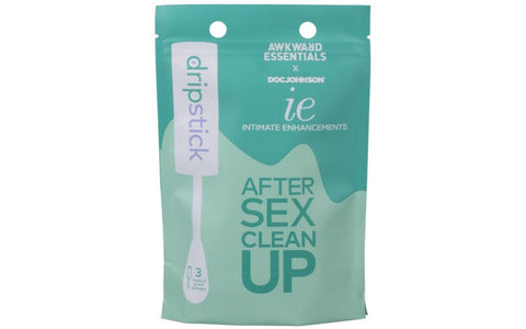 Doc Johnson Awkward Essentials Dripsticks Sponge 3 Piece Post Sex Cleanup - Condoms