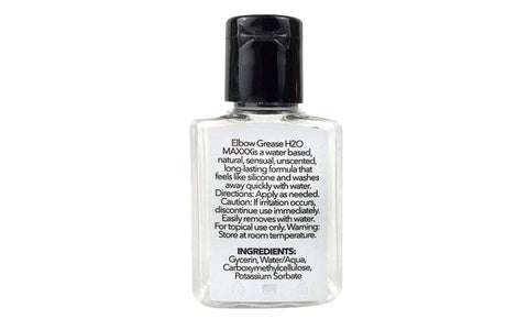 Elbow Grease H2O MAXXX Water Based Lubricant Gel Travel Size 24ml Premium Feel - Water Based Lubes