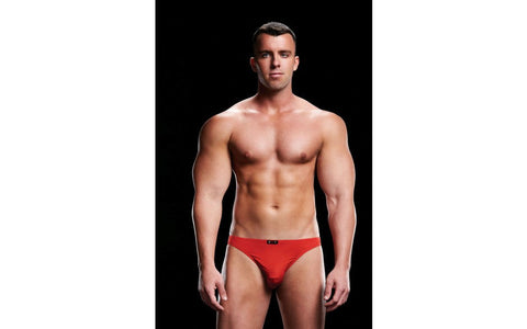 Envy Menswear Low Rise Moonshine Mens Brief Red Open Back Design - Mens Briefs And Boxers
