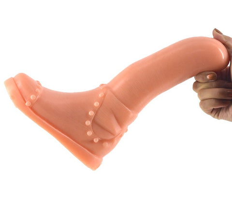 FAAK Boot Shape Realistic PVC Dildo for Unique Textured Penetration - Realistic Dildos