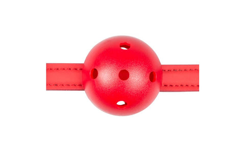 Fetish Collection BDSM Play Ball Gag With PVC Ball Red CE Certified - Bondage Gags and Bits