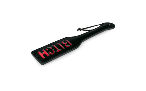 Fetish Collection BDSM Play Bitch Paddle Black Premium Impact Play Paddle - Paddles And Slappers