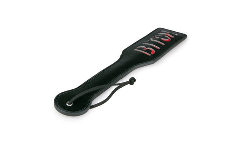 Fetish Collection BDSM Play Bitch Paddle Black Premium Impact Play Paddle - Paddles And Slappers