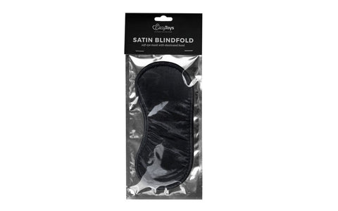 Fetish Collection Black Satin Eye Mask Premium Sensory Deprivation Bondage - Masks And Blindfolds