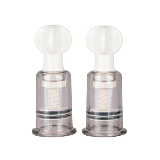 Fetish Collection Nipple and Clit Suckers 2 Piece Dual Size Suction Set - - Nipple and Clit Clamps
