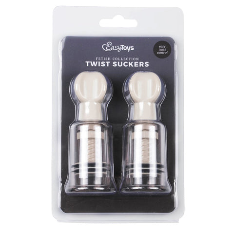 Fetish Collection Nipple and Clit Suckers 2 Piece Dual Size Suction Set - Nipple and Clit Clamps