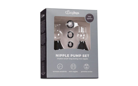 Fetish Collection Nipple Sucker Black 2 Piece Professional Vacuum System - Nipple and Clit Clamps