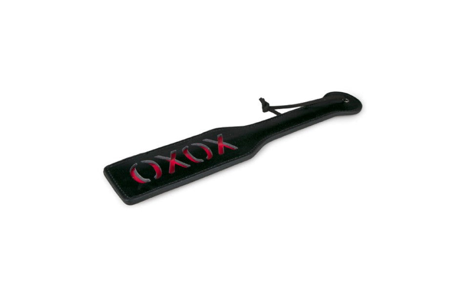Fetish Collection XOXO BDSM Play Paddle Black with Red Impact Detailing - - Paddles And Slappers