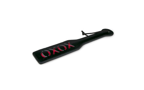 Fetish Collection XOXO BDSM Play Paddle Black with Red Impact Detailing - Paddles And Slappers