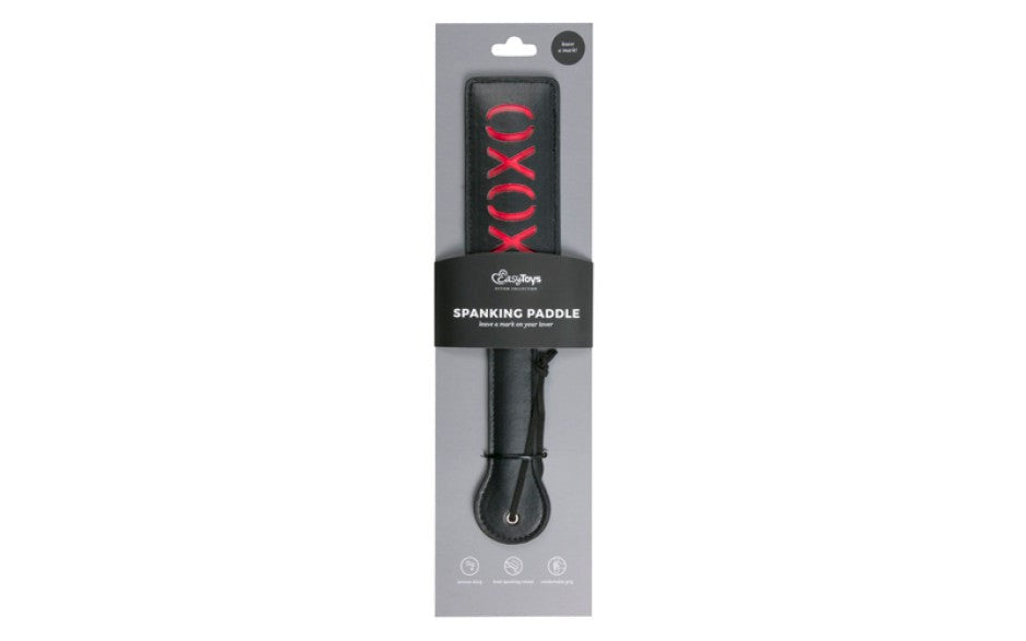 Fetish Collection XOXO BDSM Play Paddle Black with Red Impact Detailing - - Paddles And Slappers