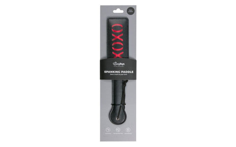 Fetish Collection XOXO BDSM Play Paddle Black with Red Impact Detailing - Paddles And Slappers