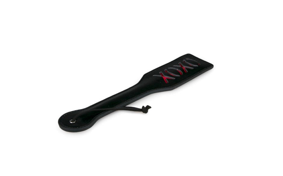 Fetish Collection XOXO BDSM Play Paddle Black with Red Impact Detailing - - Paddles And Slappers