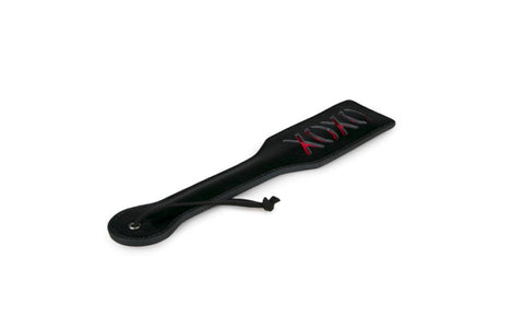 Fetish Collection XOXO BDSM Play Paddle Black with Red Impact Detailing - Paddles And Slappers