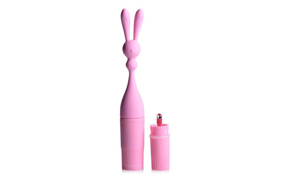 XR Brands Frisky Bunny Rocket Multi Function Silicone Vibrator Dual Stimulation - - Personal Massagers