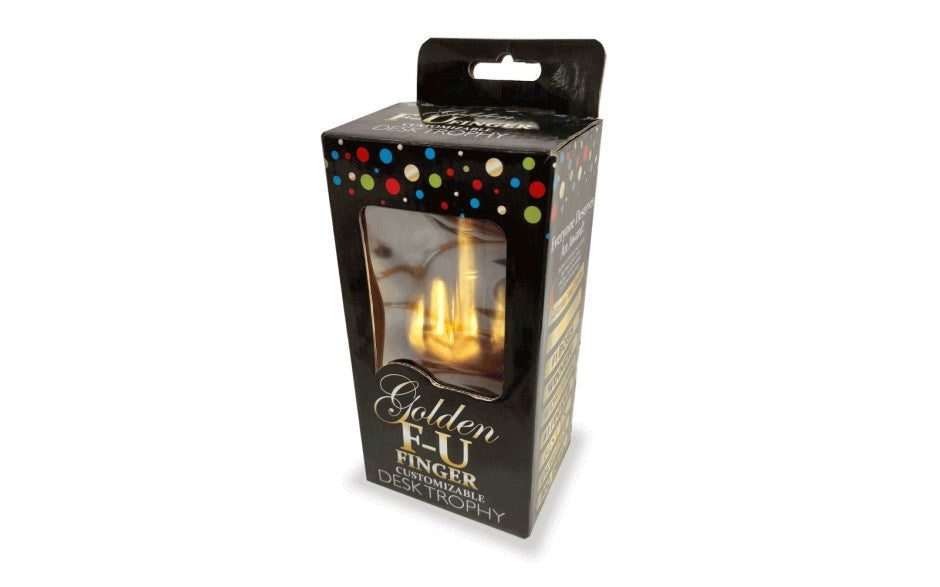 Little Genie Genie Golden FU Finger Novelty Trophy 6 Inch Golden Award - - Party Gifts and Novelties