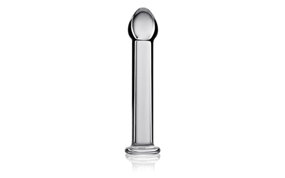 Lovetoy Glass Romance 1 Glass Dildo 7 Inch Clear Premium Temperature Play - Glass Sex Toys