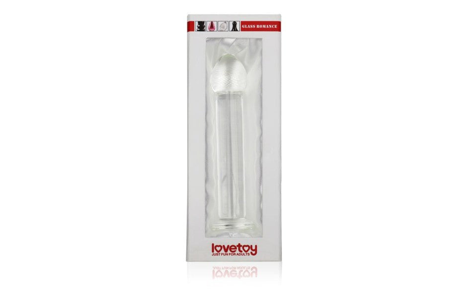 Lovetoy Glass Romance 1 Glass Dildo 7 Inch Clear Premium Temperature Play - Glass Sex Toys