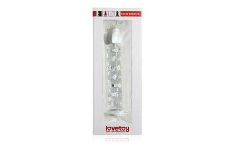 Lovetoy Glass Romance 2 Glass Dildo 7 Inch Clear Premium Temperature Play - Glass Sex Toys