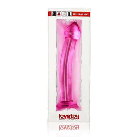 Lovetoy Glass Romance 3 Realistic 7.5 Inch Glass Dong Temperature Play - Glass Sex Toys