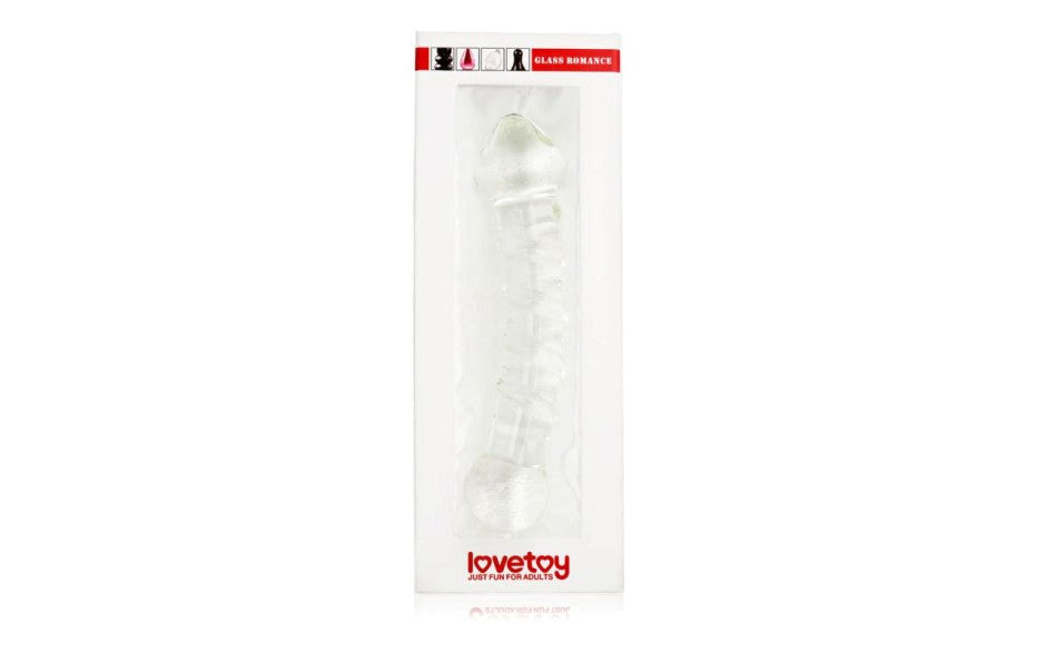 Lovetoy Glass Romance 5 Glass Dildo 7 Inch Clear Premium Temperature Play - Glass Sex Toys