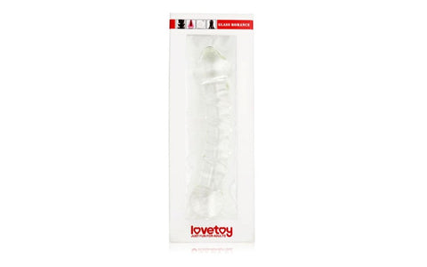 Lovetoy Glass Romance 5 Glass Dildo 7 Inch Clear Premium Temperature Play - Glass Sex Toys