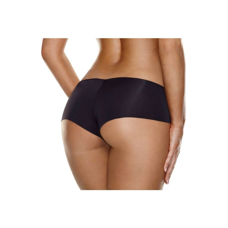 Xgen Products Hollywood Curves Invisible Womens Bootyshort Black Seamless - - G-Strings, Panties and Shorts
