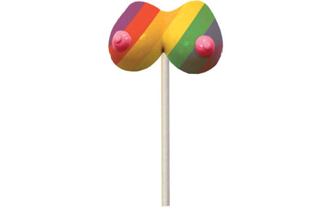 Hott Products Rainbow Boobie Shaped Candy Pop Novelty Adult Party Candy - Party Gifts and Novelties