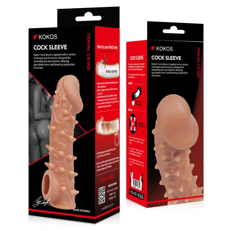 Kokos Body Safe Material Mens Cock Sleeve 5 Penis Extension Enhancement - - Penis Sleeves and Extenders